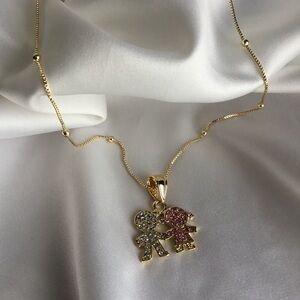Women’s Necklace 18K Gold-Filled Boy & Girl.